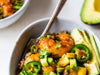 Teriyaki Shrimp Quinoa Bowl with Cucumber-Mango Salsa